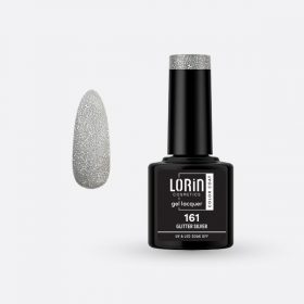 Lorin Gel Lacquer Ημιμόνιμο Βερνίκι 8ml #161 (Glitter Silver)