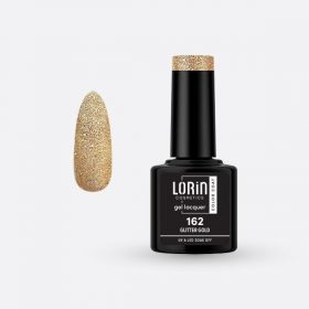 Lorin Gel Lacquer Ημιμόνιμο Βερνίκι 8ml #162 (Glitter Gold)
