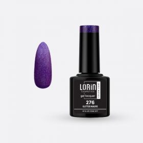 Lorin Gel Lacquer Ημιμόνιμο Βερνίκι 8ml #276 (Glitter Mauve)