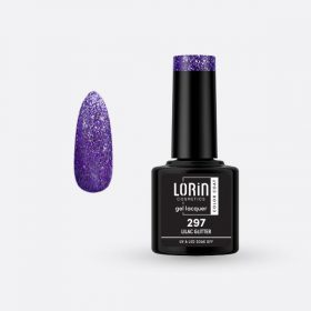 Lorin Gel Lacquer Ημιμόνιμο Βερνίκι 8ml #297 (Lilac Glitter)