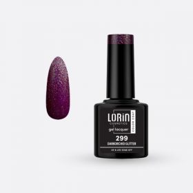Lorin Gel Lacquer Ημιμόνιμο Βερνίκι 8ml #299 (Darkorchid Glitter)
