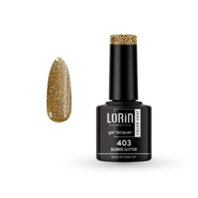Lorin Gel Lacquer Ημιμόνιμο Βερνίκι 8ml. #403 (Blonde Glitter)