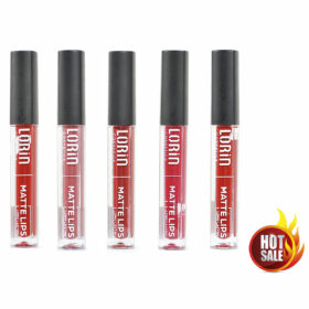 Lorin Hot Deal Set 5pcs Ανεξίτηλα Lipgloss Matte Red Shades