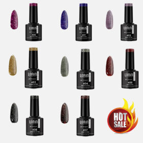 Lorin Hot Deal 8 Ημιμόνιμα Βερνίκια Glitter 8ml.