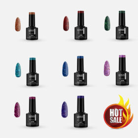 Lorin Hot Deal 8 Ημιμόνιμα Βερνίκια Glitter 8ml.